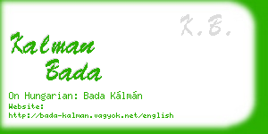 kalman bada business card