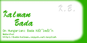 kalman bada business card